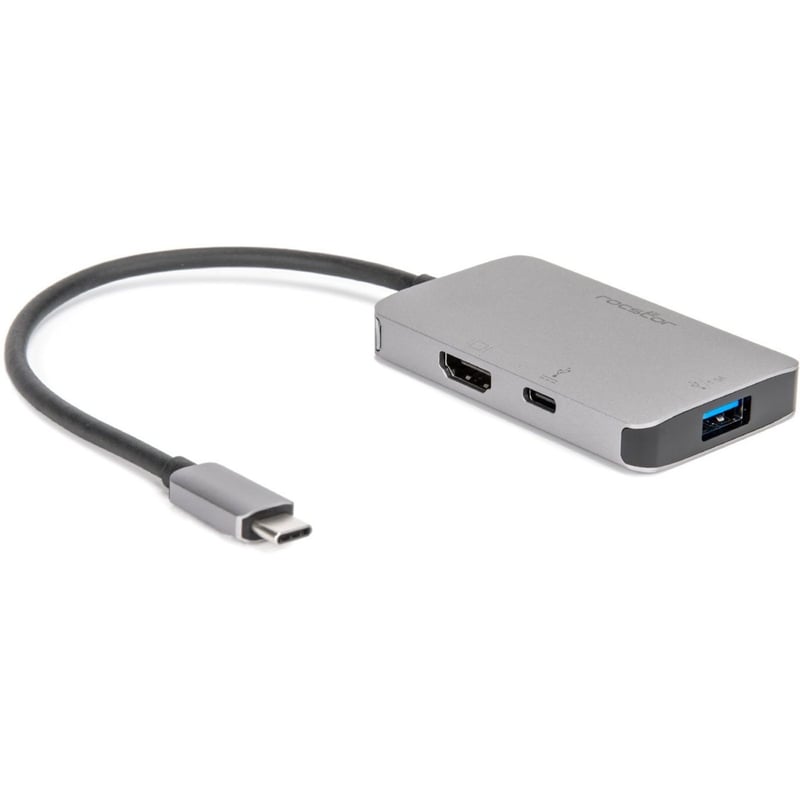 Rocstor Premium USB-C to HDMI 4K Adapter, USB-C 100W PD Charging & USB Type-A port - Thumbnail 1