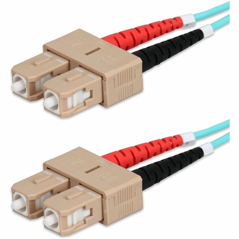 AddOn 3m SC to SC Aqua OM4 Duplex LSZH Fiber Patch Cable - Thumbnail 2