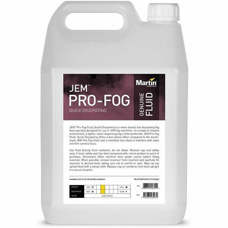 Martin JEM Pro-Fog Fluid, Quick Dissipating - Thumbnail 1