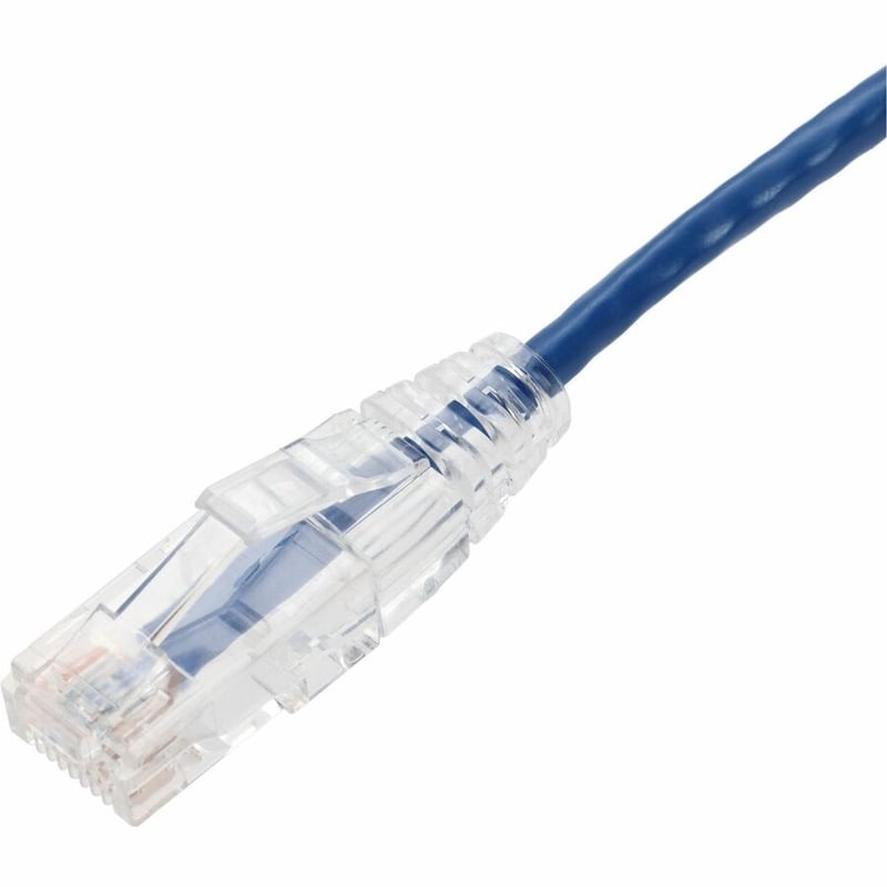 AddOn 31ft Blue CAT 6 Slim PVC Ethernet Cable Snagless Clear-Claw RJ-45 M/M - Thumbnail 2