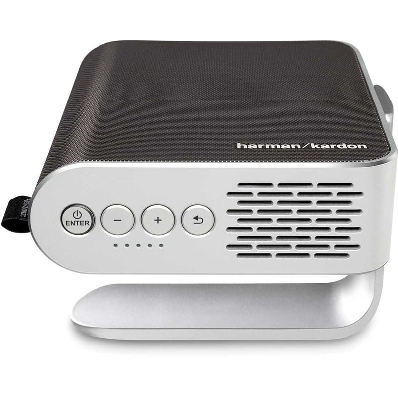 ViewSonic M1+ Portable LED Projector with Auto Keystone, Dual Harman Kardon Bluetooth Speakers and HDMI, USB C, Stream Netflix with Dongle (M1PLUS)