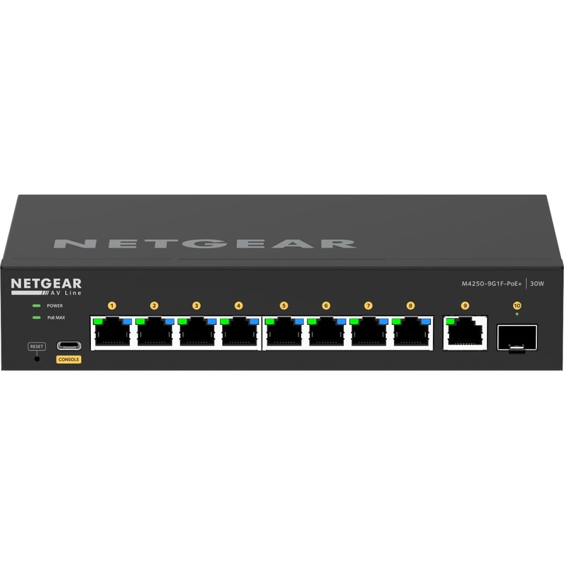 Netgear AV Line M4250 GSM4210PD Ethernet Switch - Thumbnail 1