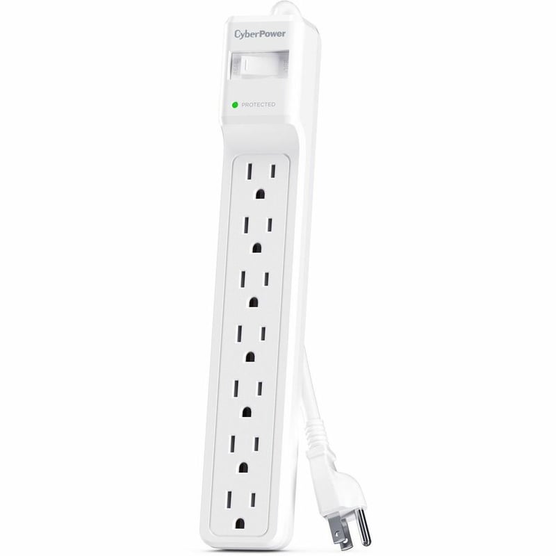 CYBERPOWER CSB706W SURGE 7OL 1500J 6 CORD WHITE - Thumbnail 5