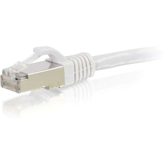 C2G-10ft Cat6 Snagless Shielded (STP) Network Patch Cable - White - Thumbnail 1