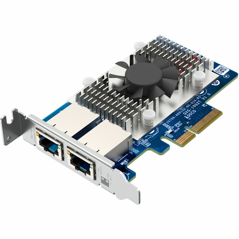 QNAP QXG-10G2T Dual-port, 5-speed 10 GbE (RJ45) Network Expansion Card - Thumbnail 1