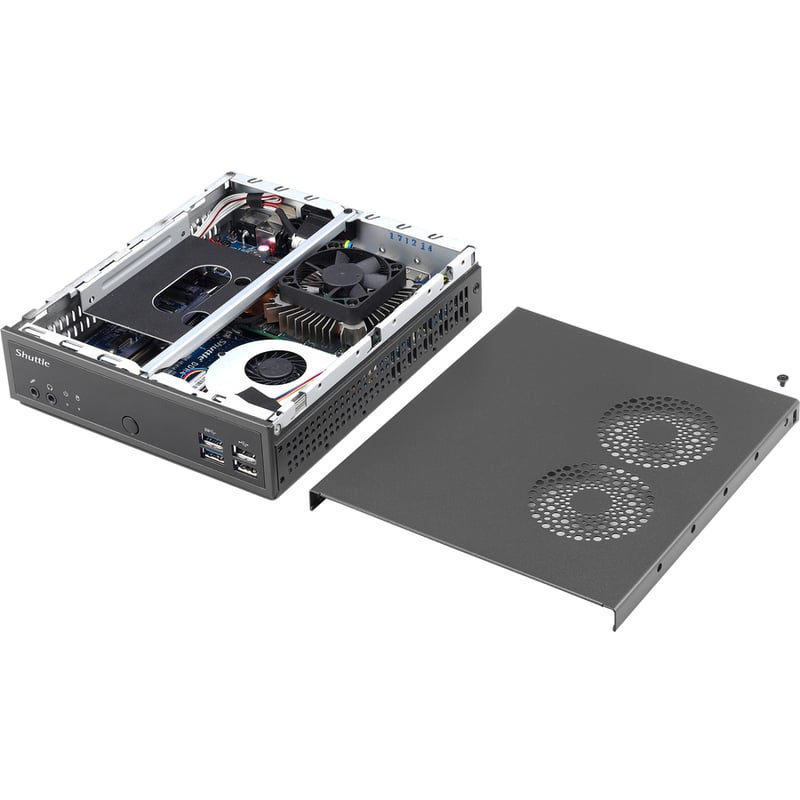 Shuttle XPC slim DH02U5 Desktop Computer - Intel Core i5 7th Gen i5-7200U 2.50 GHz - 8 GB RAM DDR4 SDRAM - 120 GB SSD - Slim PC - Black - Thumbnail 4