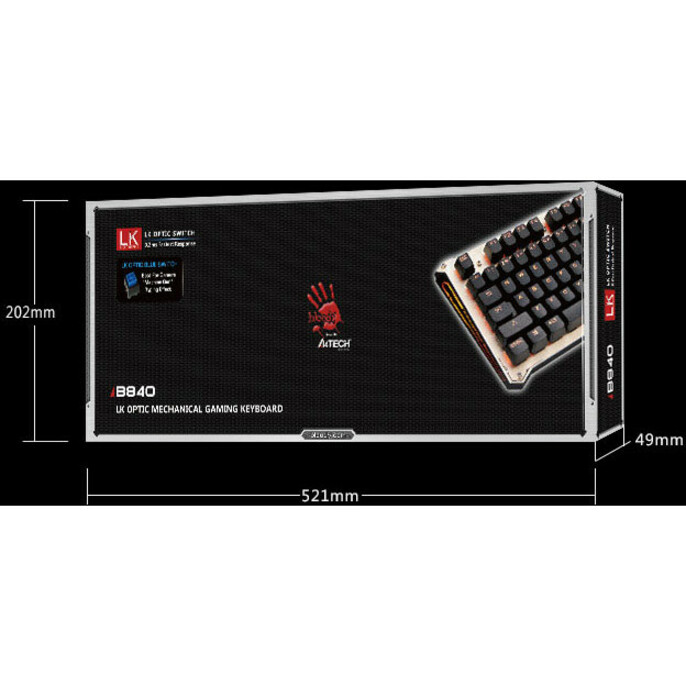 Bloody Gaming Optical Mechanical Gaming Keyboard, Backlit Adjustable - Thumbnail 2