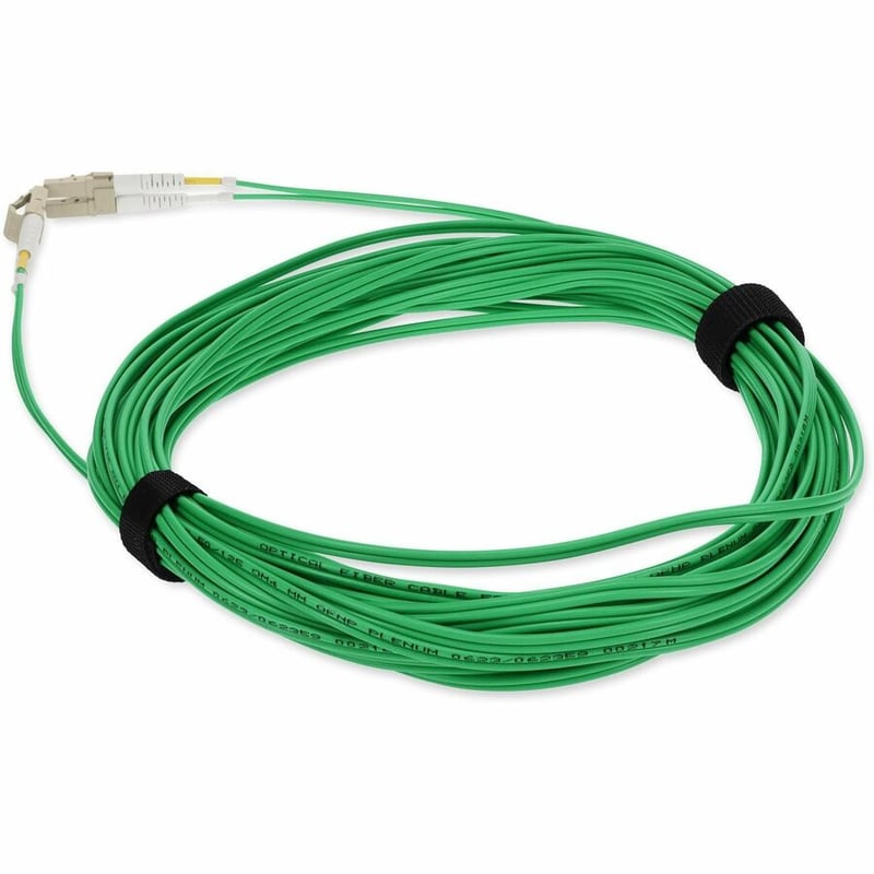 AddOn 2m LC to LC Green OM4 Duplex OFNP (Plenum-Rated) Fiber Patch Cable - Thumbnail 3