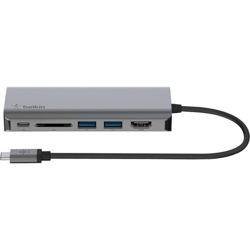 Belkin USB-C 6-in-1 Multiport Adapter, Laptop Docking Station, 4k HDMI, 100W Power Delivery - Thumbnail 5