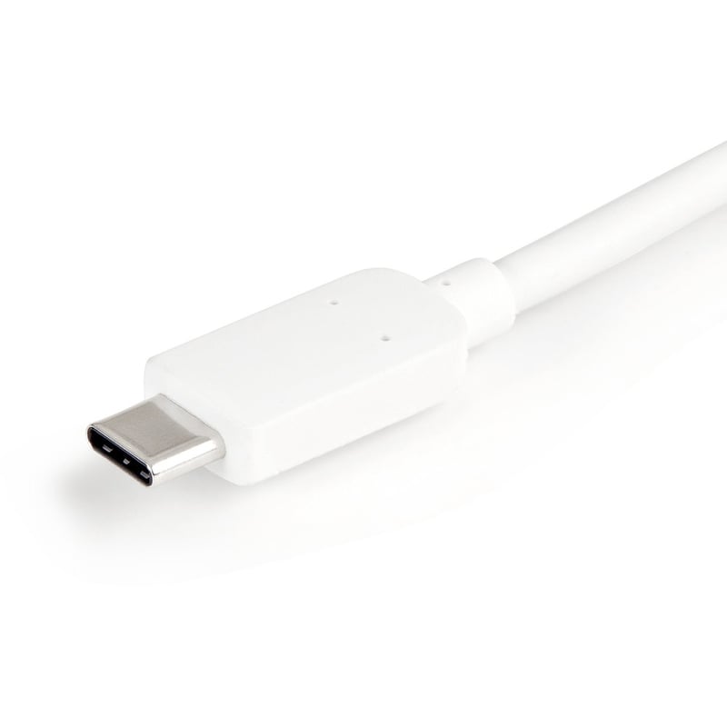 StarTech.com USB C Multiport Adapter with HDMI 4K & 1x USB 3.0 - PD - Mac & Windows - White USB Type C All in One Video Adapter - Thumbnail 3
