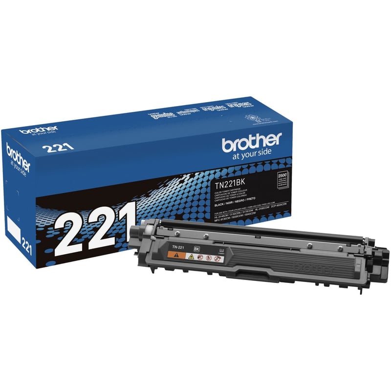 Brother Genuine TN221BK Black Toner Cartridge - Thumbnail 1