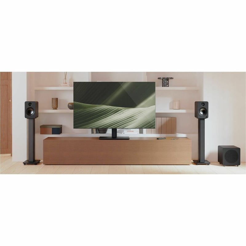 200W POWERED BOOKSHELF SPEAKERS HDMI ARC INPUT - MATTE BLACK PAIR - Thumbnail 5