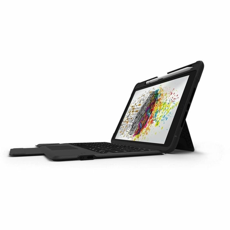 STM Goods Dux Rugged Keyboard/Cover Case for 10.2" Apple, Logitech iPad (7th Generation), iPad (8th Generation), iPad (9th Generation) iPad - Black - Thumbnail 4
