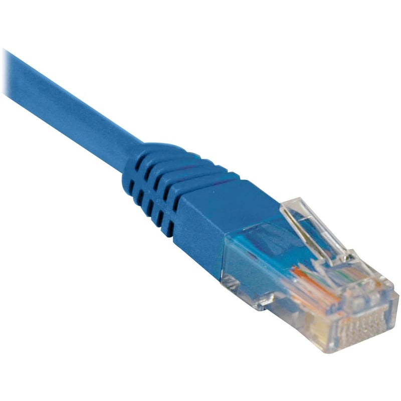 Eaton Tripp Lite Series Cat5e 350 MHz Molded (UTP) Ethernet Cable (RJ45 M/M), PoE - Blue, 14 ft. (4.27 m) - Thumbnail 1