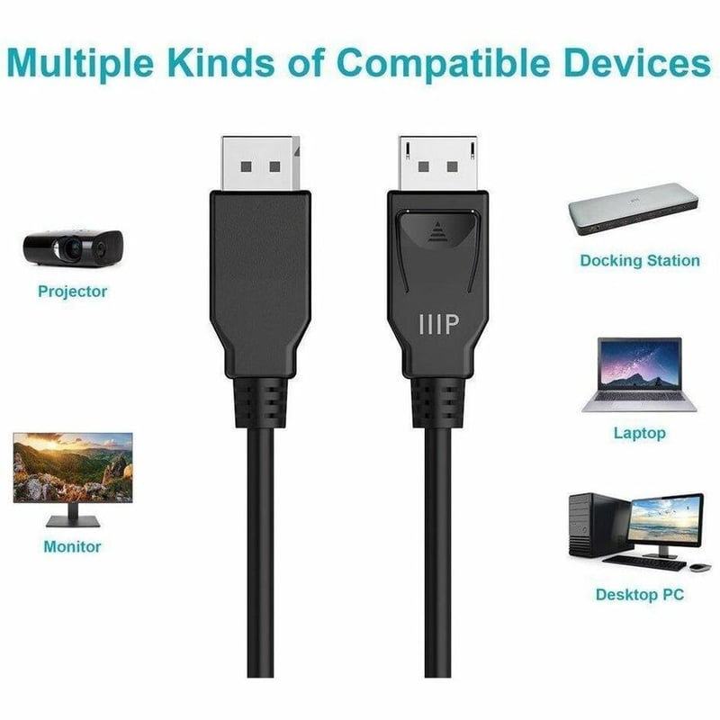 MONOPRICE SELECT SERIES DISPLAYPORT 1.4 CABLE_ 3FT - Thumbnail 5