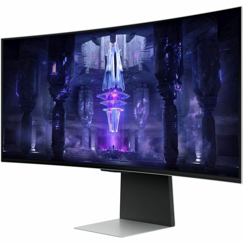 Samsung Odyssey OLED G8 S34BG850SL 34" Class UW-QHD Curved Screen Smart Gaming OLED Monitor - 21:9 - Silver - Thumbnail 1