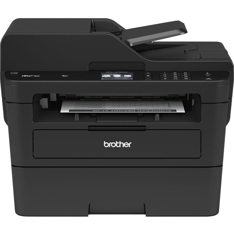 Brother MFC-L2750DW Monochrome Compact Laser All-in-One Printer with 2.7" Color Touchscreen, Single-pass Duplex Copy & Scan, and Wireless & NFC - Thumbnail 1