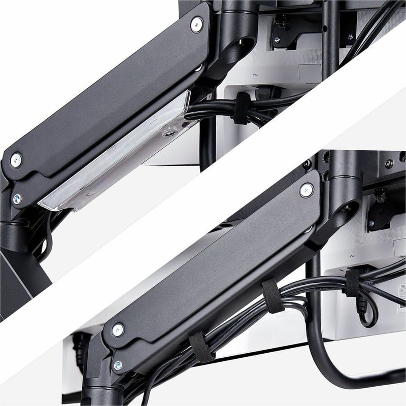 TRIPLE MONITOR DESK MOUNT CROSSBAR DESIGN UP TO 27IN SCREENS - Thumbnail 4