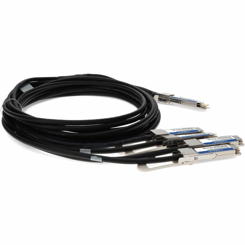 AddOn MSA and TAA Compliant 200GBase-CU QSFP-DD 200G to 4xQSFP28 50G NRZ Direct Attach Cable (Passive Twinax, 2.5m) - Thumbnail 5