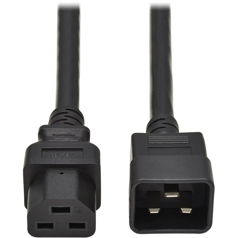 Eaton Tripp Lite Series Power Cord, C20 to C21 - Heavy-Duty, 20A, 250V, 12 AWG, 10 ft. (3.05 m), Black - Thumbnail 2
