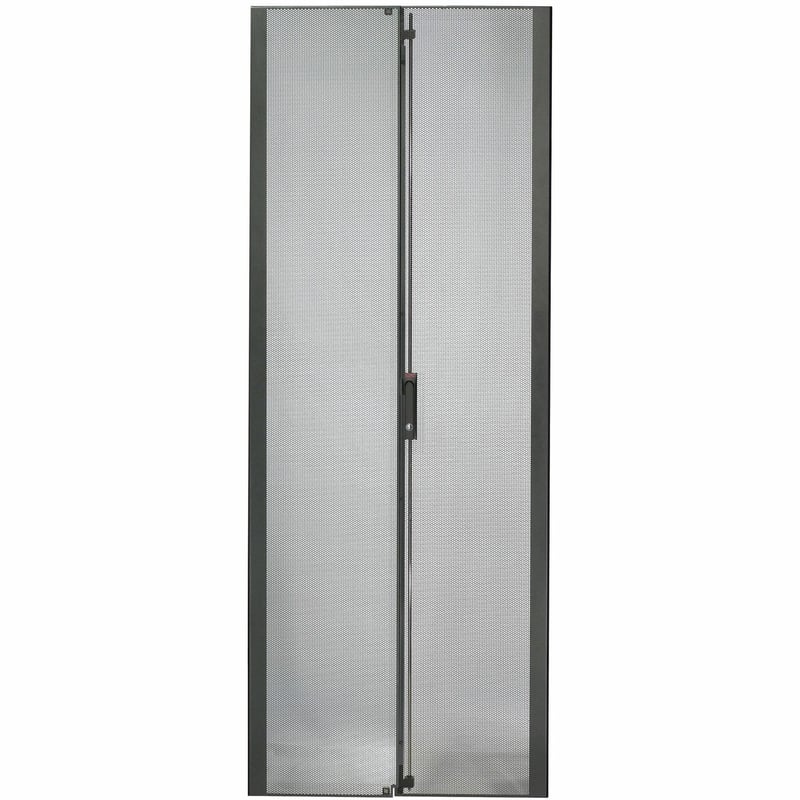 NetShelter SX 45U 600mm Wide Perforated Split Doors Black - Thumbnail 1