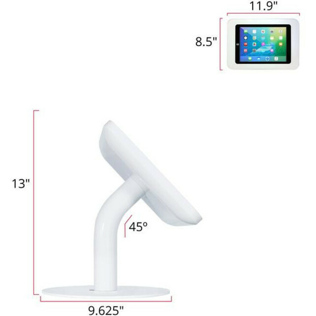 The Joy Factory Elevate II Countertop Kiosk for iPad 9.7 5th Generation | Air (White) - Thumbnail 2