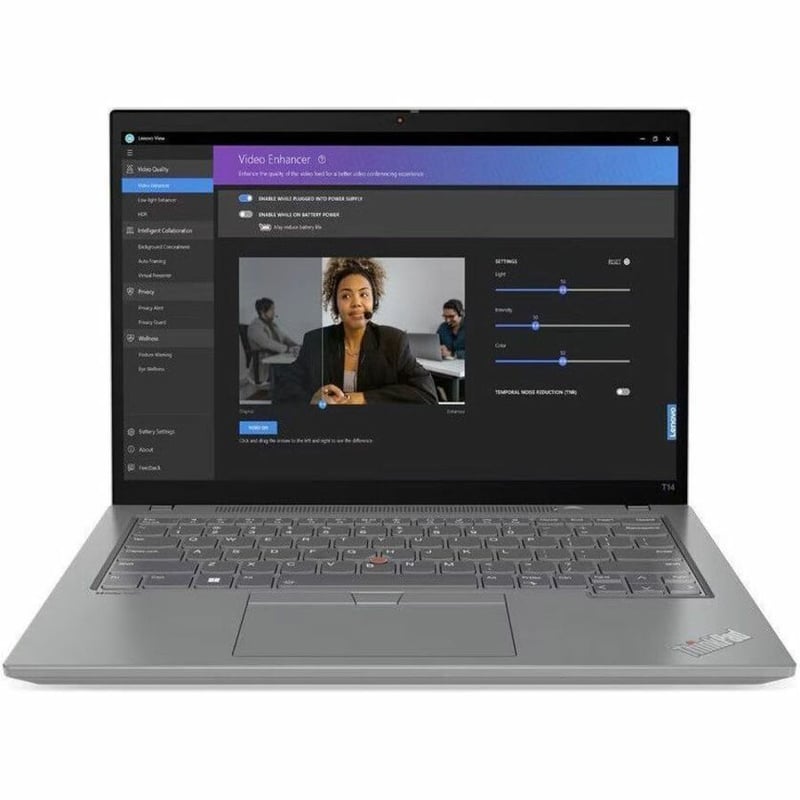 Lenovo ThinkPad T14 Gen 4 21HD002BUS 14" Notebook - WUXGA - 1920 x 1200 - Intel Core i7 13th Gen i7-1355U Deca-core (10 Core) - 16 GB Total RAM - 16 GB On-board Memory - 512 GB SSD - Storm Gray - Thumbnail 5