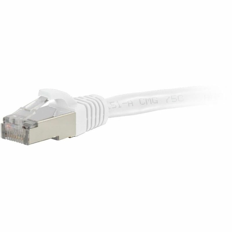 C2G 7ft (2.1m) Cat6a Snagless Shielded (STP) Ethernet Network Patch Cable - White - Thumbnail 3