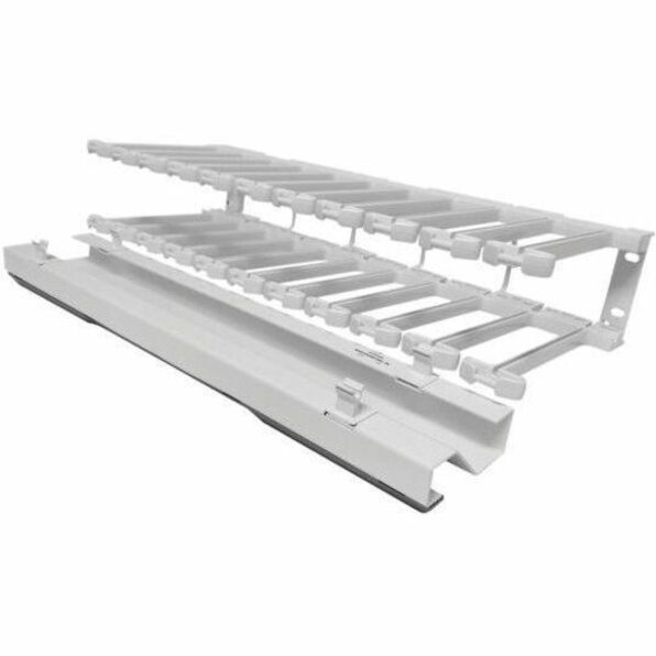 Ortronics Mighty Mo 20 Horizontal Cable Management Panel, 2RU - White - Thumbnail 2