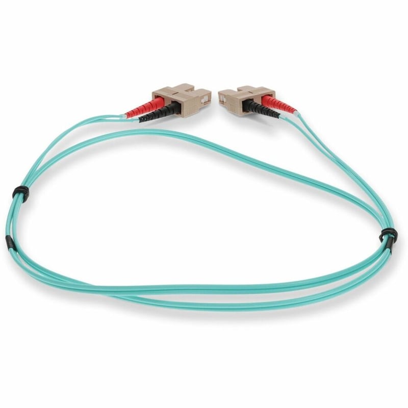 AddOn 6m SC to SC Aqua OM3 Duplex OFNR (Riser-Rated) Fiber Patch Cable - Thumbnail 4