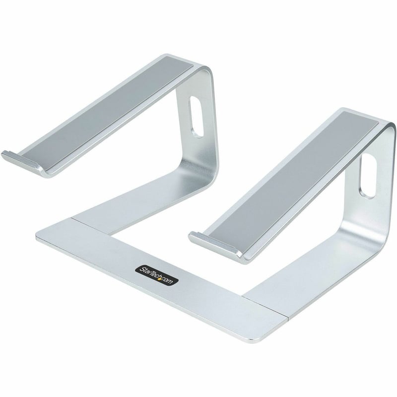 StarTech.com Laptop Stand for Desk, Supports 5kg / 11lb, Aluminum, Silver, Ergonomic Laptop Riser, Portable Laptop Holder for Desk - Thumbnail 1