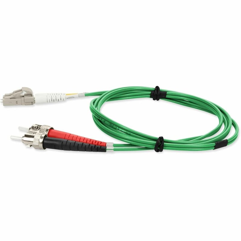 AddOn 10m ST to LC Green OM4 Duplex OFNR (Riser-Rated) Fiber Patch Cable - Thumbnail 2