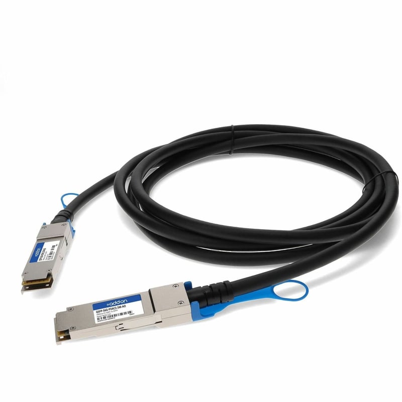 AddOn MSA and TAA Compliant 56GBase-CU QSFP+ Direct Attach Cable (Passive Twinax, 2.5m) - Thumbnail 1