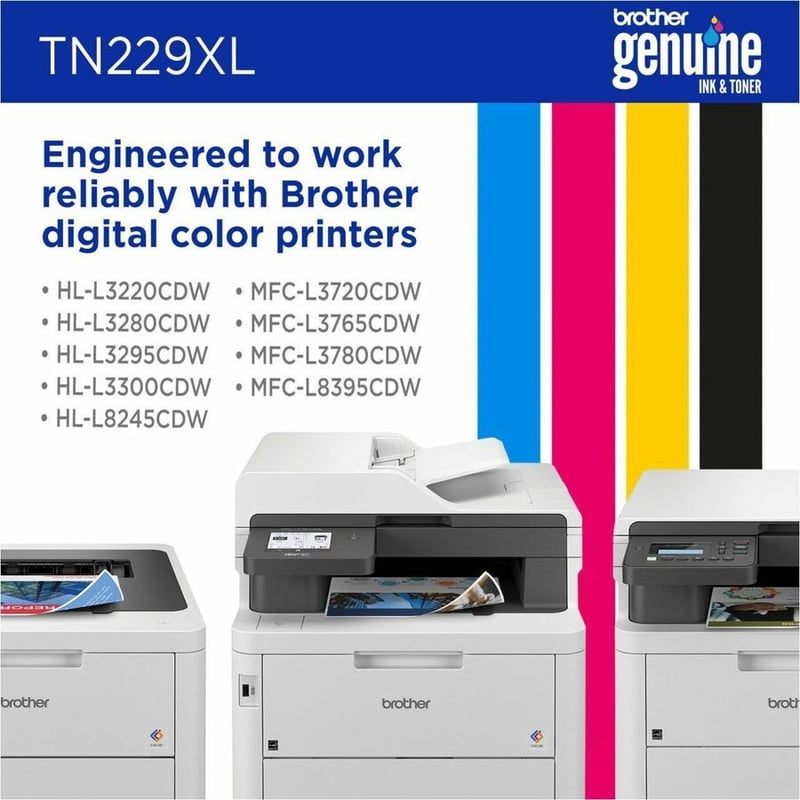 Brother Genuine TN229XLC High-yield Cyan Toner Cartridge - Thumbnail 5
