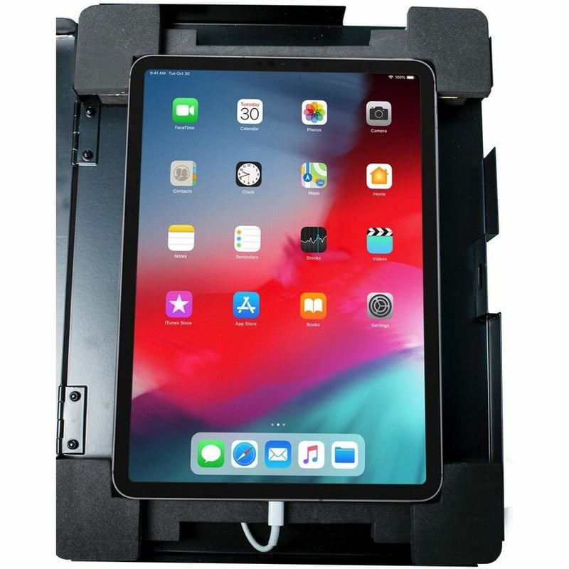 CTA Digital Premium Height-Adjustable Floor-to-Desk Security Kiosk for Tablets - Thumbnail 4