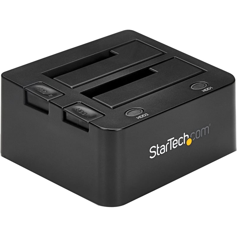 StarTech.com Dual-Bay USB 3.0 to SATA Hard Drive Docking Station, 2.5/3.5" SATA I/II/III, SSD/HDD Dock, USB Hard Drive Bay, Top-Loading - Thumbnail 1