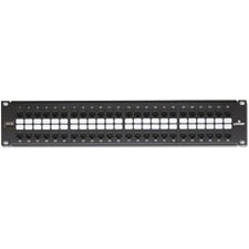 Leviton Cat 6 QuickPort Patch Panel, 48-Port, 2RU. Cable Management Bar Included