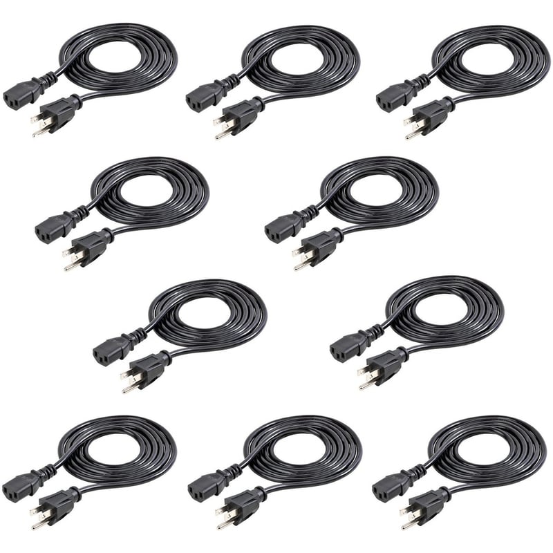 StarTech.com 6 ft Standard Computer Power Cord - NEMA5-15P to C13 - Power cable - 10 Pack - Thumbnail 2