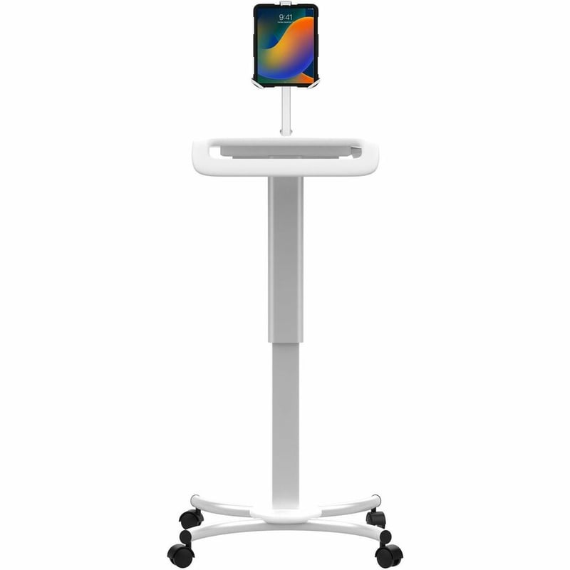 CTA Digital Height-Adjustable Rolling Security Medical Workstation Cart for 7-14 Inch Tablets - Thumbnail 3