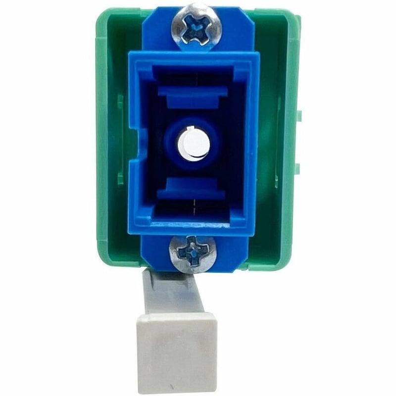 Ortronics TrackJack, SC, Simplex, Blue Adapter, Flush Mount, Single-Mode, LT Green Housing - Thumbnail 2