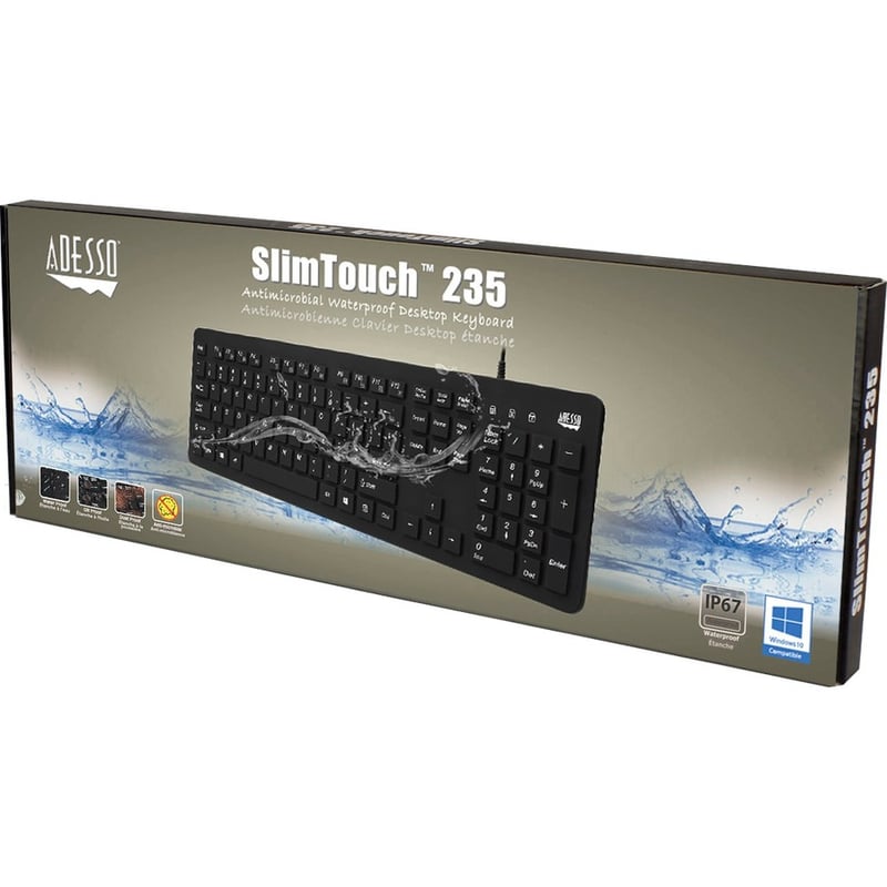 Adesso Antimicrobial Waterproof Desktop Keyboard - Thumbnail 5