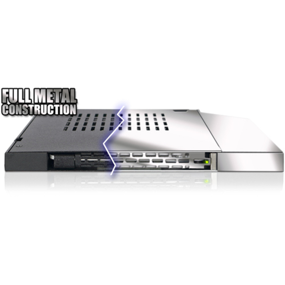 Icy Dock ToughArmor MB411SPO-2B Drive Bay Adapter for 5.25" - Serial ATA/600 Host Interface Internal - Black - Thumbnail 2