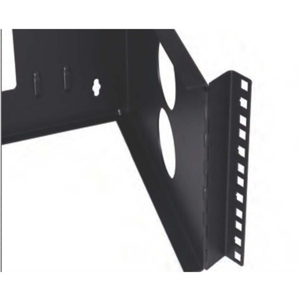 4XEM 2U Wall Mount for Rackmount Equipment, Network Equipment - Black - Thumbnail 2