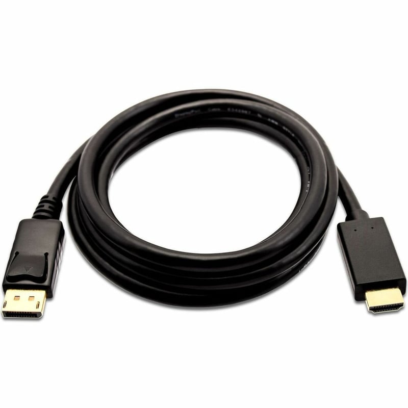 V7 DisplayPort 1.2 Male to HDMI 1.4 Male 21.6 Gbps 4K UHD 3m/10ft Black - Thumbnail 1