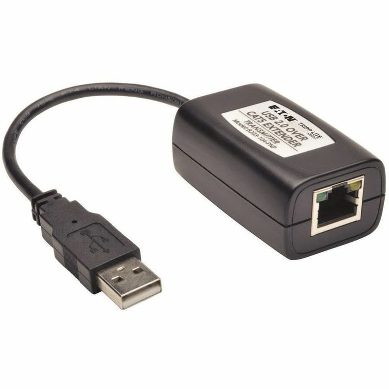 Tripp Lite by Eaton 4-Port Plug-and-Play USB 2.0 over Cat5/Cat6 Extender Kit Transmitter & Receiver USB up to 164.04 ft. (50M) TAA - Thumbnail 5