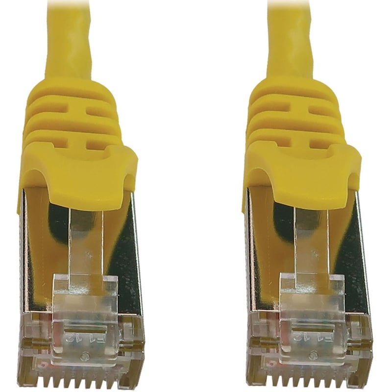Eaton Tripp Lite Series Cat6a 10G Snagless Shielded Slim STP Ethernet Cable (RJ45 M/M), PoE, Yellow, 1 ft. (0.3 m) - Thumbnail 2