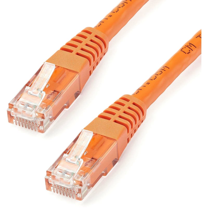 StarTech.com 15ft CAT6 Ethernet Cable - Orange Molded Gigabit - 100W PoE UTP 650MHz - Category 6 Patch Cord UL Certified Wiring/TIA - Thumbnail 1