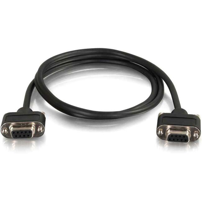 C2G 6ft CMG-Rated DB9 Low Profile Null Modem F-F - Thumbnail 1