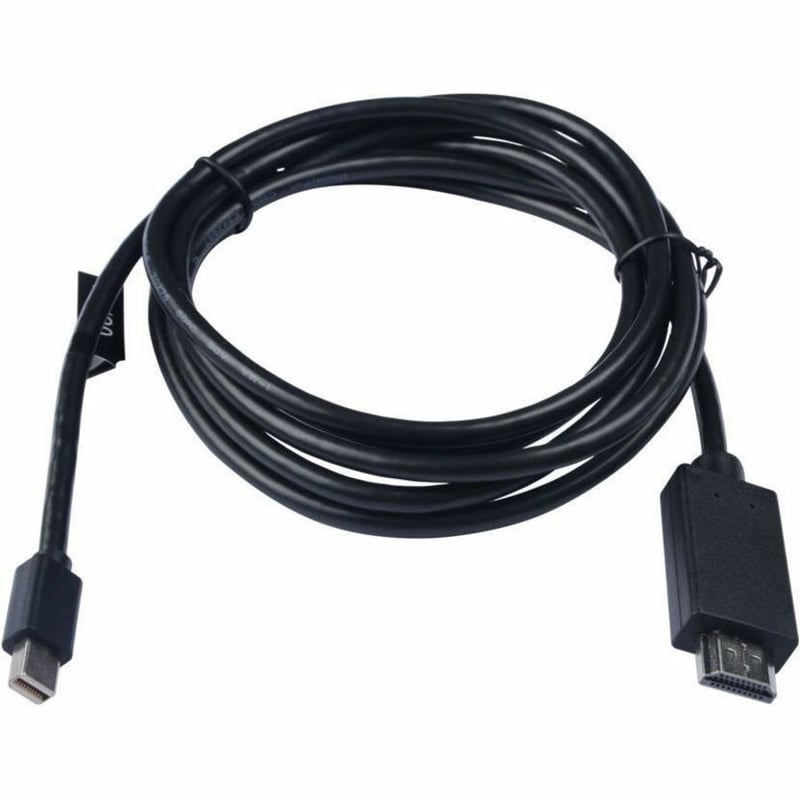 V7 Black Video Cable Mini DisplayPort Male to HDMI Male 2m 6.6ft - Thumbnail 2