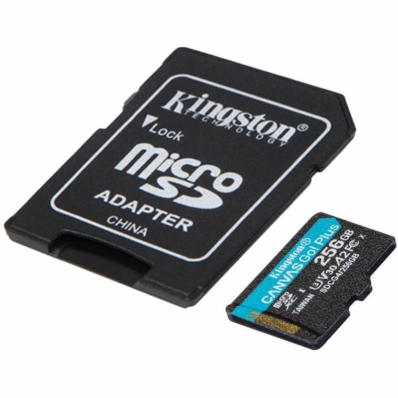 256GB MICROSDXC CANVAS GO PLUS GEN4 200MB/S A2 U3 V30 CARD + ADAPT - Thumbnail 2